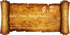 Götter Dorottya névjegykártya